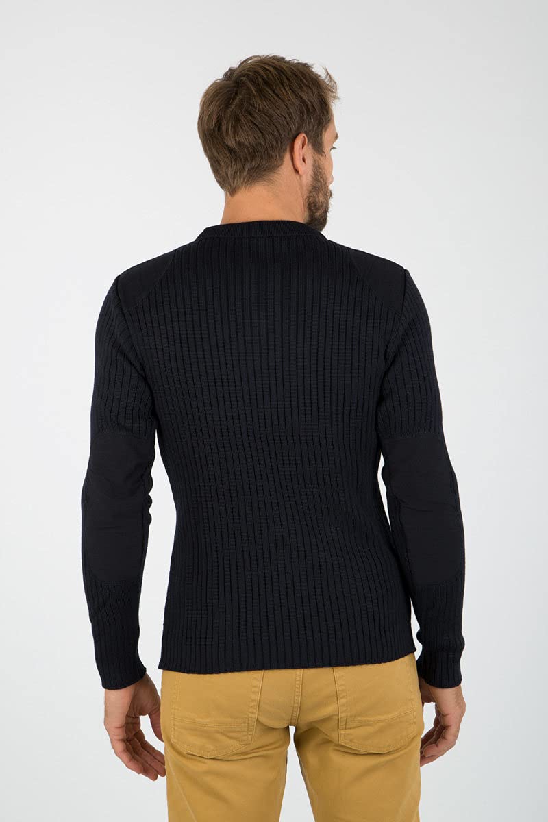 Armor Lux Męski sweter Marin "Binic" Homme, niebieski (D85 Rich Navy Blue D85 Rich Navy), L EU, Niebieski (D85 Rich Navy Blau D85 Rich Navy), L