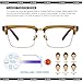 SUNBSR Fashion Square Glasses for Women Men Classic Half Frame Blue Light Blocking Glasses Computer Eyeglasses (Clear Brown)