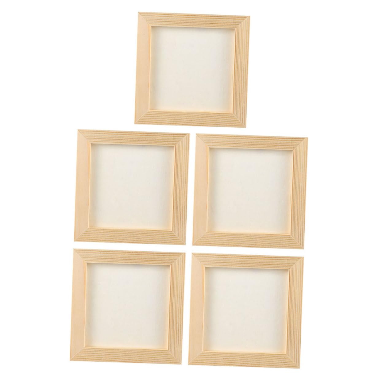 HAPINARY Wooden Photo Frames for Kids 5pcs Blank Picture Frames for Childrens Art Projects