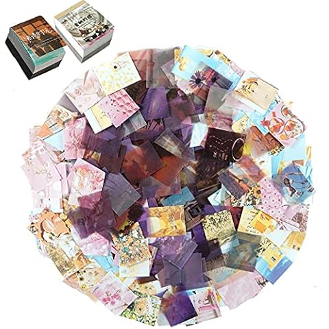 800 PCS Scrapbook Material Paper, Vintage Journaling Supplies Scrapbooking Material Paper Scenery, Natural Collection Art Craft Supplies DIY Decorative Stationery Paper for Scrapbooking Cover