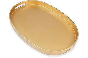 Gold Oval Decorative Tray-Stylish Serving Tray