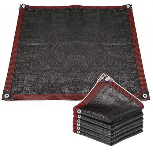Black Sun Shade Cloth, Heavy Duty HDPE Mesh Tarp with Reinforced Grommets, UV Resistant Garden Netting for Patio Greenhouse Plants Chicken Coop Kennel Pool, Multiple (3x6m,Black)