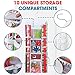 ProPik Hanging Double Sided Wrapping Paper Storage Organizer With Multiple Front And Back Pockets Organize Your Gift Wrap & Gift Bags Bows Ribbons 40”X17