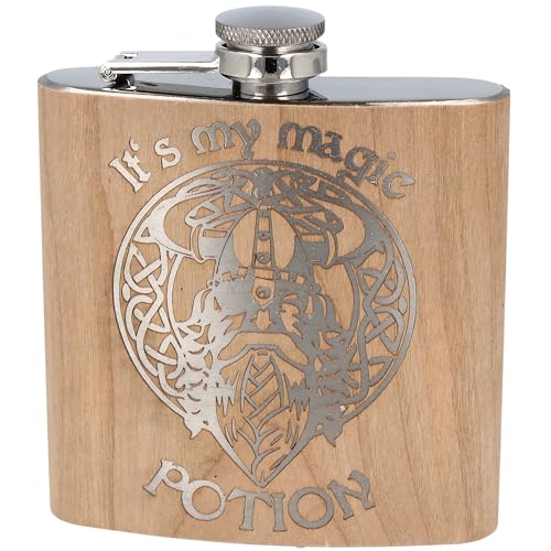 Spruchreif | regalo vikingo para hombres | regalos vikingos Valhalla | matraz de madera | matraz de...