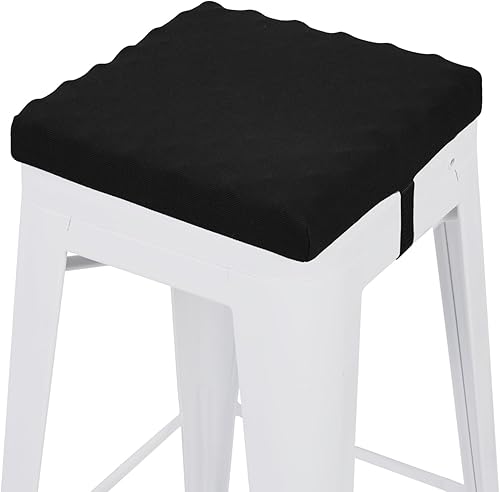 Baibu - Cojín de asiento, cuadrados, para taburete de bar, muy suaves, cojín de asiento cuadrado con lazos.