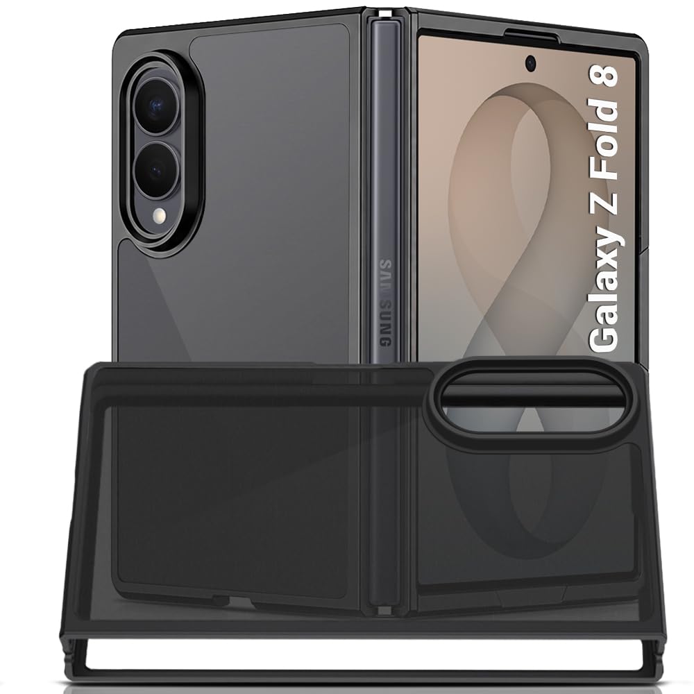 TheGiftKart Hybrid Shockproof Back Cover Case for Samsung Galaxy Z Fold 6 5G | Camera Protection Module | Hard Back Cover Case for Samsung Z Fold6 (PC & TPU, Translucent Smoke Matte Back, Black Sides) — Amazon image 10