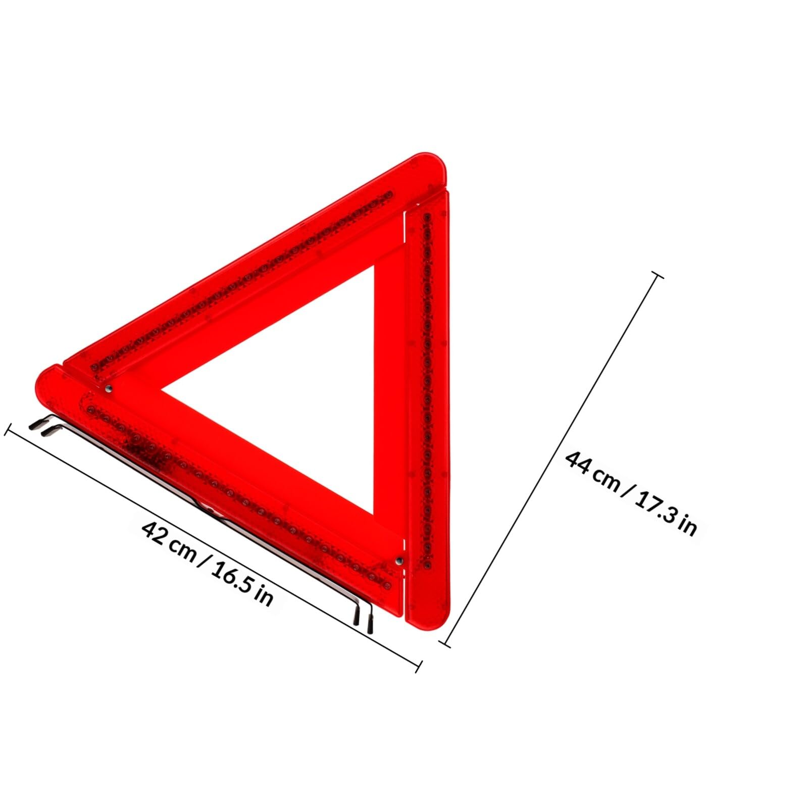 CALLARON Triangolo di Segnalazione Omologato per Auto Design Pieghevole, Materiale Abs Resistente e Catarifrangenti per Sicurezza Stradale Notturna