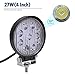YITAMOTOR LED LIight Bar 4PCS 4Inch 27W Round Work Light Pod Lights Spot Beam Off Road Driving Fog Waterproof Truck Car ATV SUV Boat 4WD ATV 12V, 2 Years Warranty