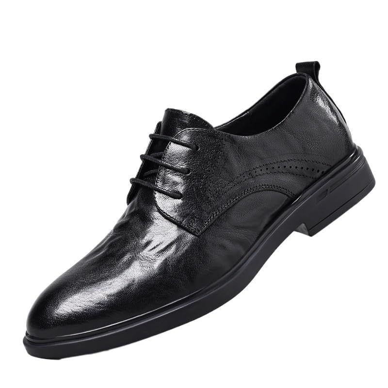 Men's Business Casual Shoes Slim Fit Pointed Toe Oxfords Modern European Dress Shoes