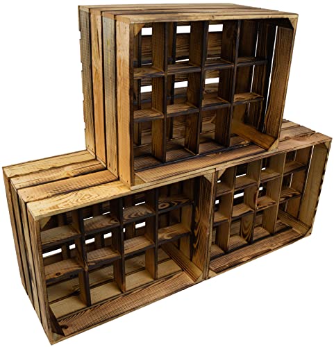 Henry flessenrek, 12 stuks, gevlamd, wijnkistenrek, kistenrek, wijnkistenrek, 3 stuks - Image 3