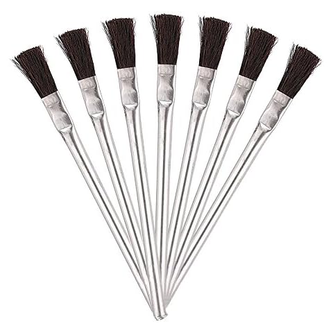 Kaptin 36 Pack Horsehair Bristle Acid Brushes, Tin handle with Horse Hair heads Flux Brushes for Home/School/Shop/Garage Cover
