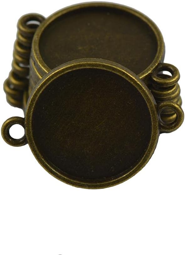 MERISHOPP®2x40x Blank Bezel Base for 16mm Cabochon Jewelry DIY Charms Connector Bronze|Jewelry & Watches |Jewelry Design & Repair|Jewelry Findings|Connectors