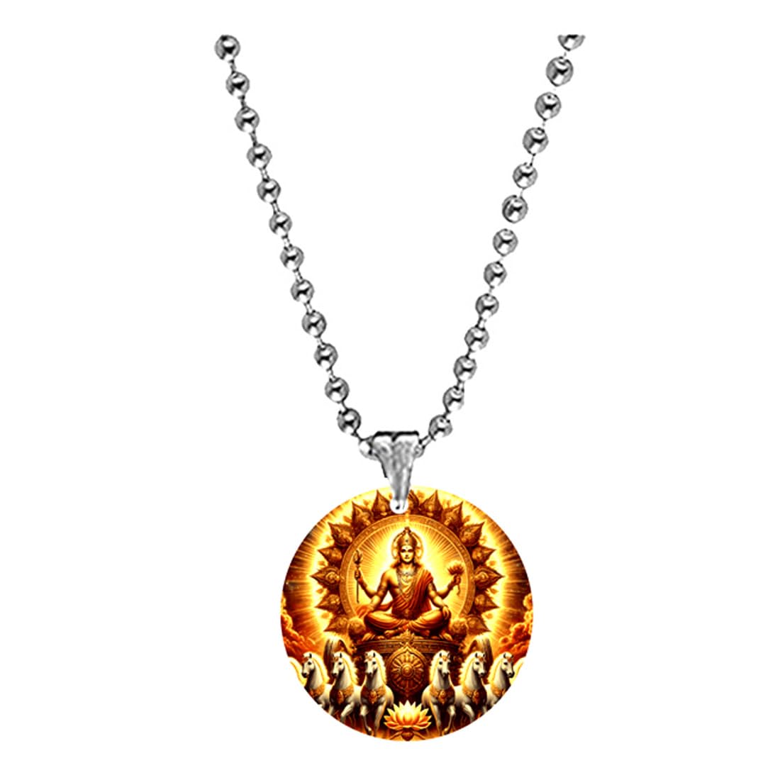 abhiora fashion Eye of the World Lord Sun Gold Acrylic Bead Chain Pendant for Men and Women Spiritual Jewelry-picture-39