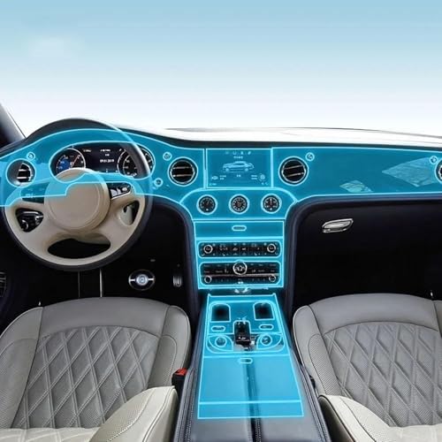 Film protection PPF anti-rayures console Bentley Mulsanne 2025