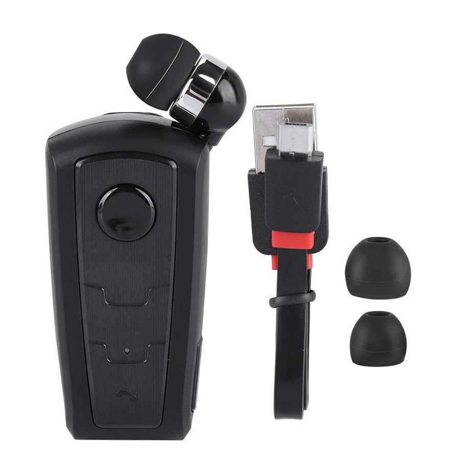 Auricolare Singolo F920 Auricolare Bluetooth Retrattile Con Clip E Vibrazione – Per IOS E Android, Colore Nero O Grigio – Senza Marca Microfono Archetto Wireless - Foto 9