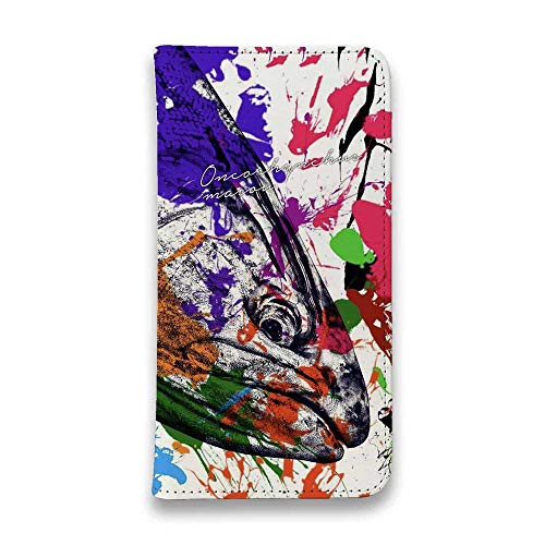 AnglersLife 手帳型 Xperia エクスペリア スマホケース マグネットなし ベルトなし カード収納サクラマス ペンキペイント Xperia 1 III SO-51B/SOG03