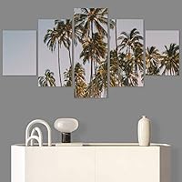 SIGNWIN 5 Panel Canvas Wall Art Tree Against Sky III for Home Decorations Ready to Hang - 60