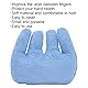 ANKROYU Handflächengriff, Daunen-Baumwoll-Fingerschiene, Handkontraktur-Kissen, Kontraktur Hand Hilfsmittel, Fingertrenner Kissen Für Kontrakturen, Finger-Rehabilitations-Trainingsgerät(Blaue Farbe)