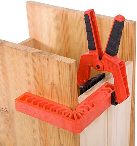 Square 90 Degree Positioning Squares, 4 Inch Carpenter Squares for Woodworking, Clamping Squares Angles Clamps Tool Carpenter's Square for Picture Frames Squares Assemble Cabinets Drawers (4 Pack)