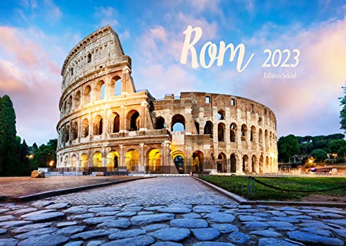 Calendario de pared de Roma Premium 2023, DIN A4, Europa Italia, Roma Coliseo Monumento Nazionale Neptunbrunnen Trevi Brunnen Cover