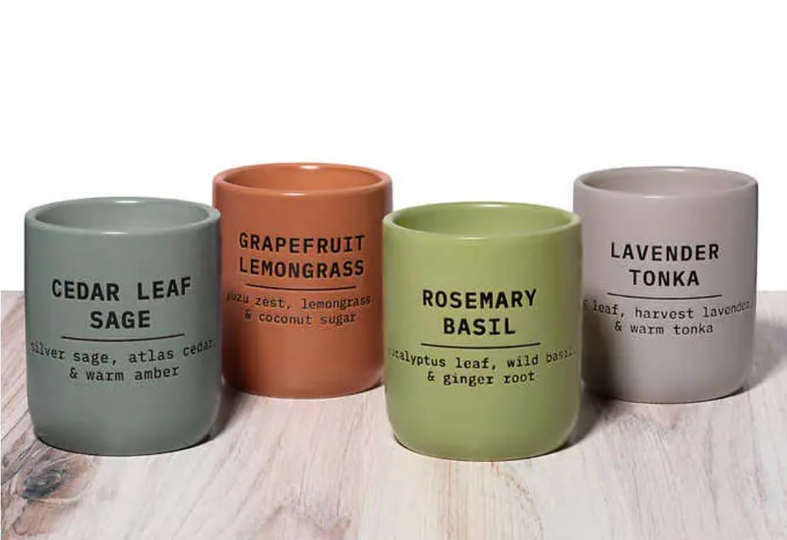 BellevueLuxury Candles |10 oz Soy Blend Candles | 4-Pack | Fragances Formulated with Essential Oils | Candles Poured in USA