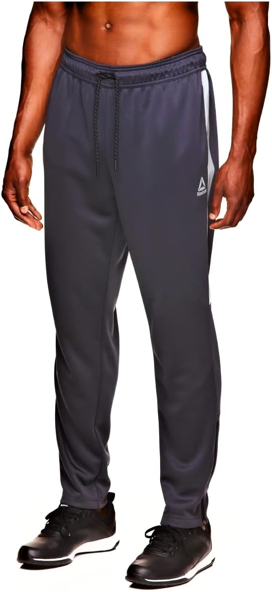 Reebok Men's Active Interlock Pants with Two Side Pockets (3X-Large, Ebony)