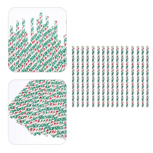 Pitillos de papel verdes con puntos para fiesta, 50 unidades miniatura 4