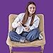 OAKHAM Comfy Chair for Adults, Soft Faux Fur Folding Lounge for Bedroom Living Room Dorm Rooms Flexible Reading Chair for Teens Kids, X-Large Foldable (Faux Fur-Beige)