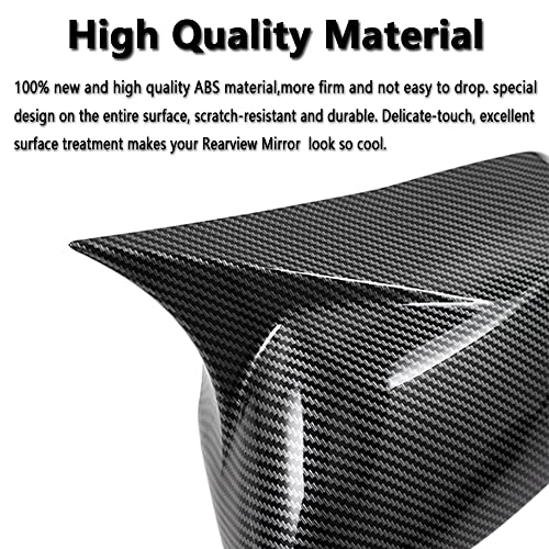 Cebat Abs Rearview Mirror Guard Cover Trim Side Door Moulding Shell Auto Exterior Decoration Accessories For Toyota Corolla 2020 2021 2022 2023(Bright Black) #TOP4