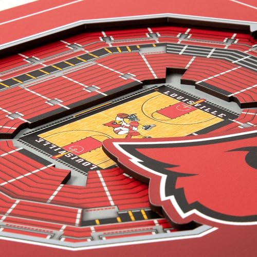 Image of YouTheFan Officially-licensed NCAA Stadium Series 3D Wall Art - multi-layer team stadium replica, detailed sports fan gift, indoor decor