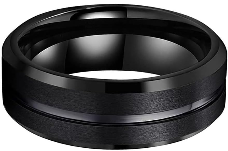 Black Rings for Men Combo Boys Boyfriend gents friends girls silver Blue gold ring for men Black Ring for Boys Stainless Steel Chain finger Rings Stylish Fashion thumb band for mens A436-image-29