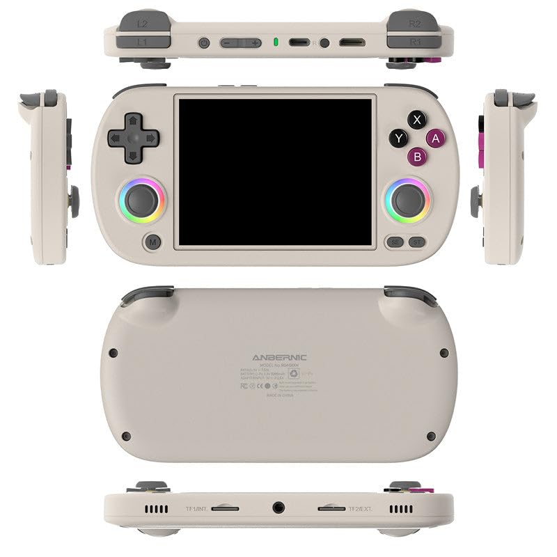 Meiurlex RG40XX H - Consola de juegos portátil Linux de 64 bits, pantalla IPS de 4,0 pulgadas, consola de videojuegos retro (256G/14000+ juegos)