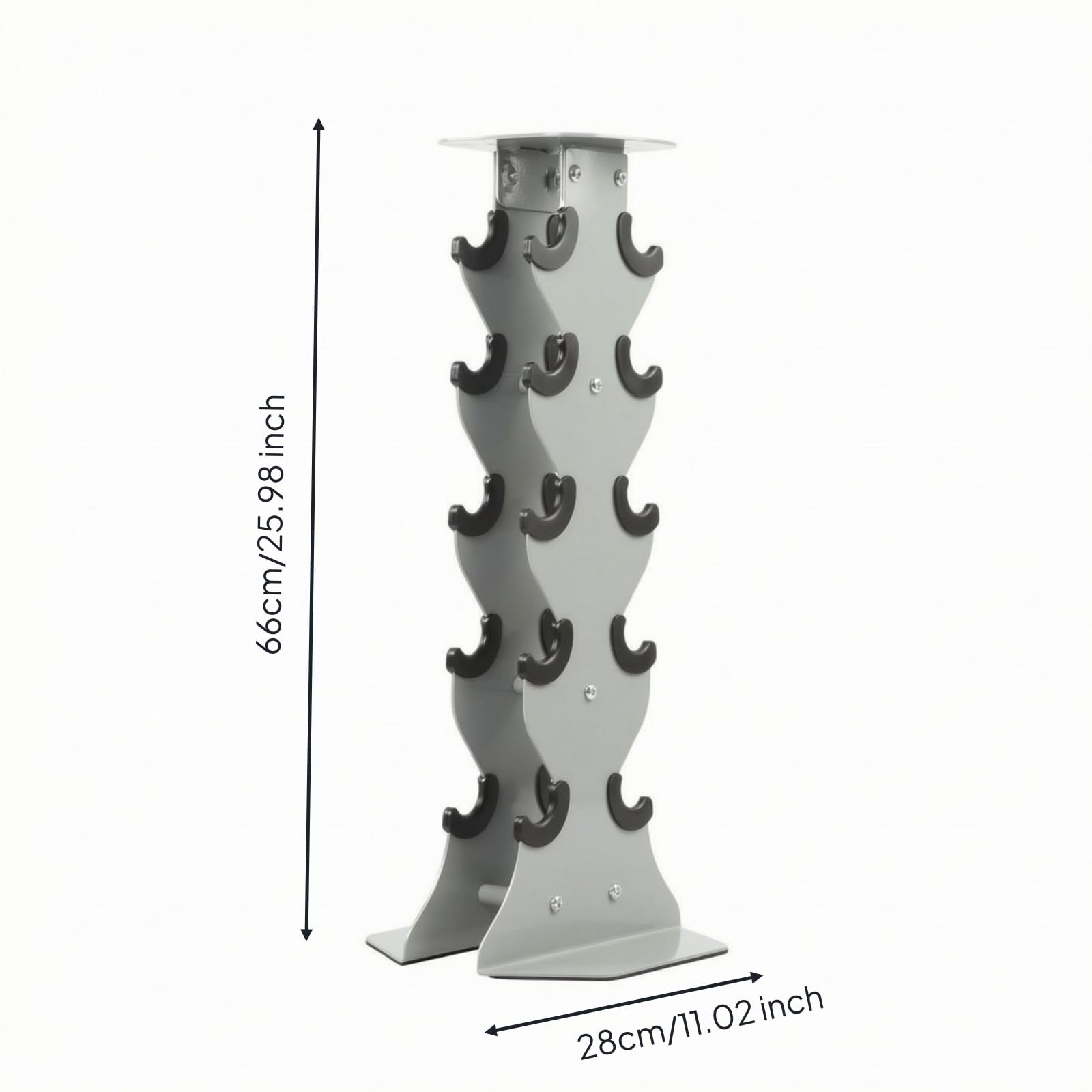 Amagogo Soporte para Mancuernas Porta Mancuernas Organizador Estante para Pesas Vertical con Base Estable y Marco Estrecho Alto Apto para Gimnasio en Casa Sala de Fitness