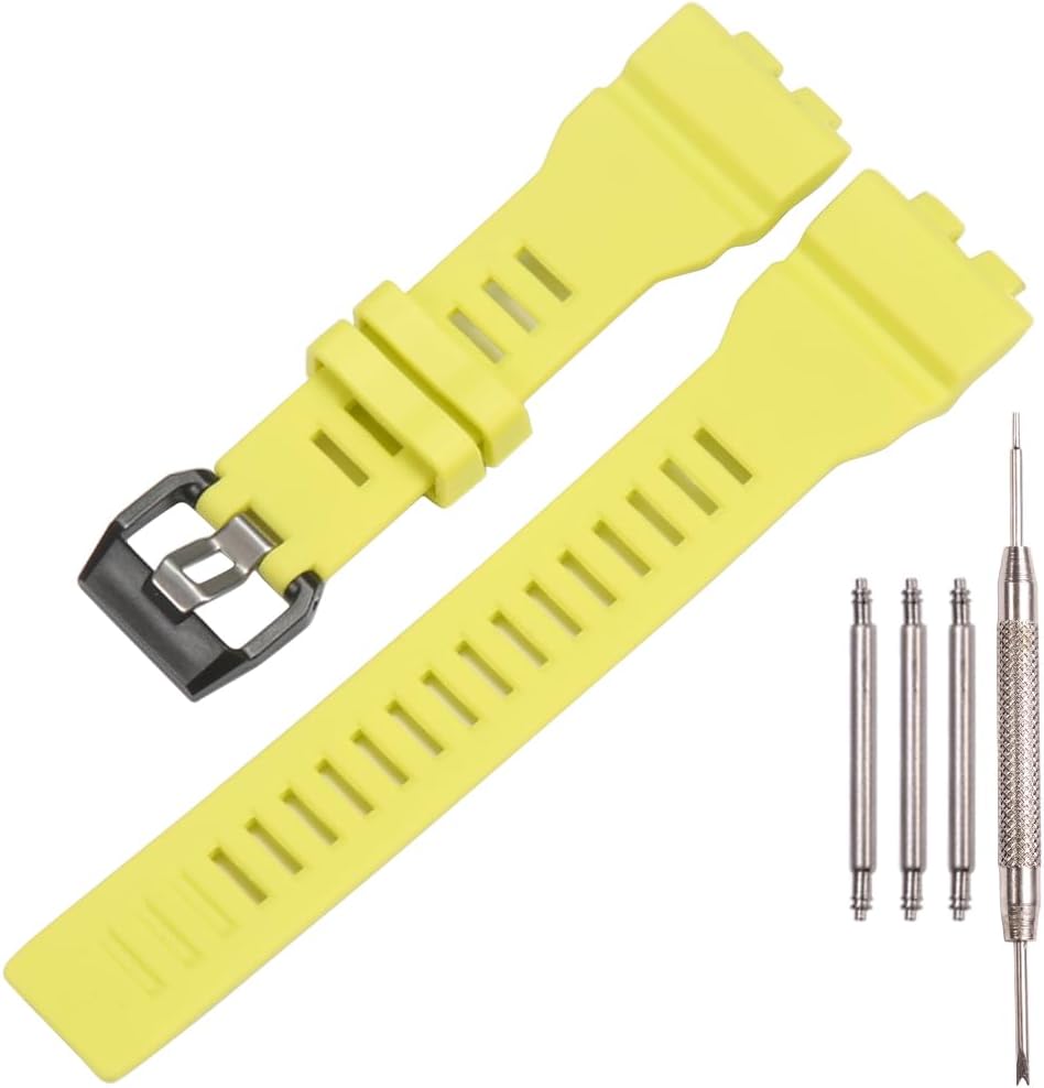 Resin Watch Strap Compatible with Casio G-Squad GBA-800 Men's GBD800 Watch Band Sport Waterproof Rubber Replacement Bracelet Watch Accessories