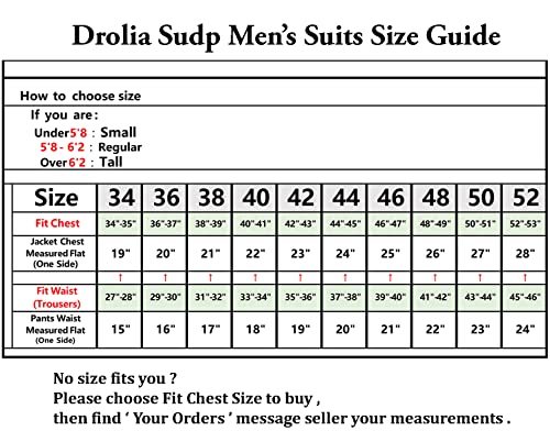 Drolia Sudp Casual Men's Suits Slim Fit 2 Pieces Double Breasted Jacket Prom Tuxedos Blazer Pants Wedding Groomsmen(Pure White,44) #TOP6