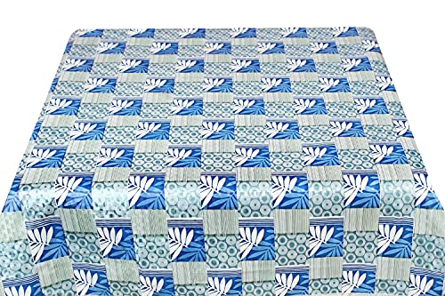 Image of The Furnishing Tree Waterproof Square Shaped Upto 6 Seater Printed Dining Table Cover Size 72x72 inches with White Border Lace