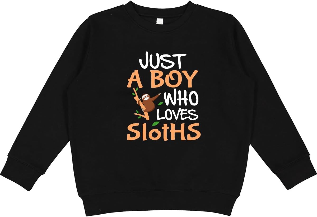inktastic Just a Boy Who Loves Sloths Youth Sweatshirt