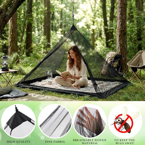 CrystalSylara 1 Set Mosquito Netting for Camping with Carry Bag Compact Lightweight Mosquito Net for Bed Outdoor Sleeping Bags Tent Screen Rooms - image 5
