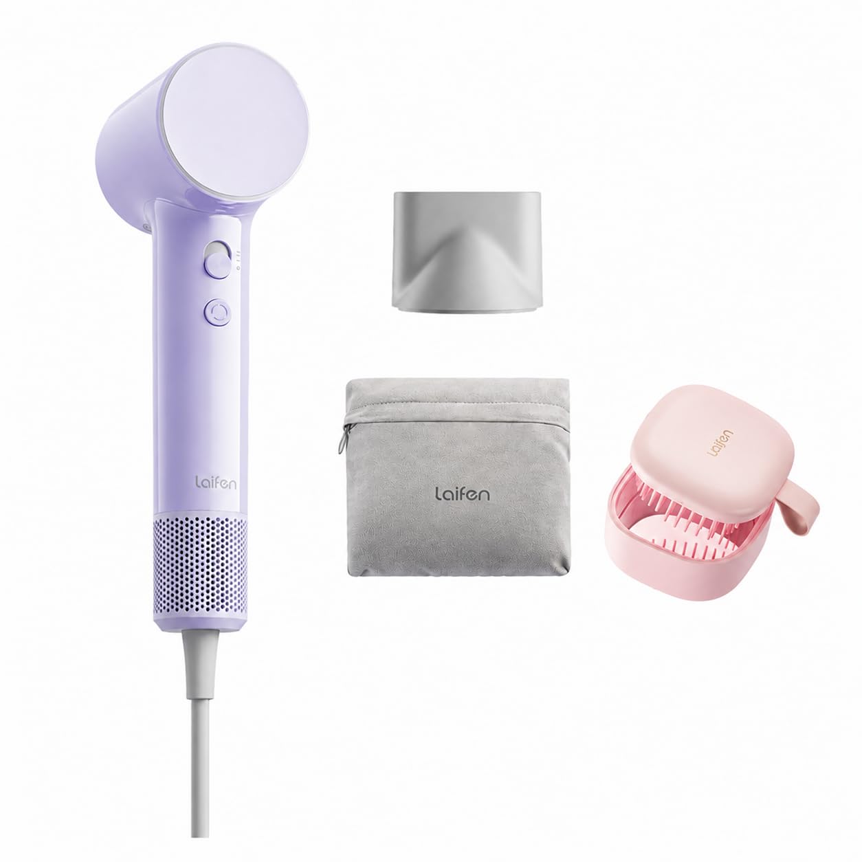 Laifen Purple Air 15 x Fast Drying Ionic Hair Dryer with Laifen Hair Brushes