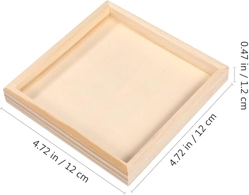 Miniatura 2 de Tabla de manualidades, 6 unidades, bandeja de madera sin terminar para bodas, decoración del hogar y proyectos de manualidades, suministros de arte,