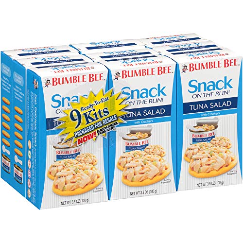 Bumble Bee Snack On The Run! Tuna Salad With Crackers Kit, 3.5 Ounce Kit (Pack Of 9), High Protein Snack Food, Canned Tuna, Healthy Snacks For Adults #TOP1