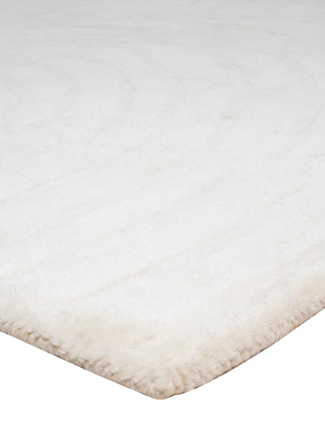 Morgenland Wollteppich Naturals Handgetuftet 100% Schurwolle Einfarbig Beige 180 x 120 cm Rechteckig Wohnzimmer, Esszimmer