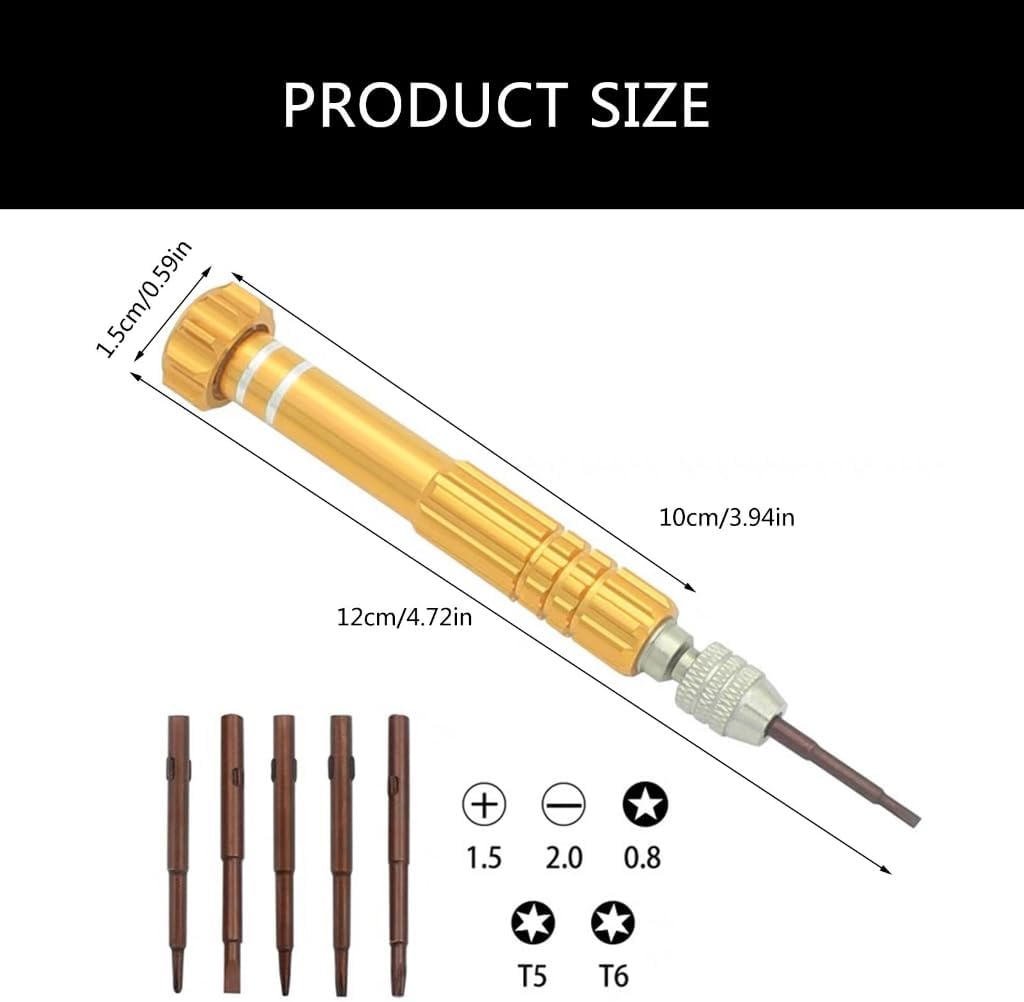 5 in 1 Precisions Tool Kit Screwdriver for Small Electronics and Eyewears
