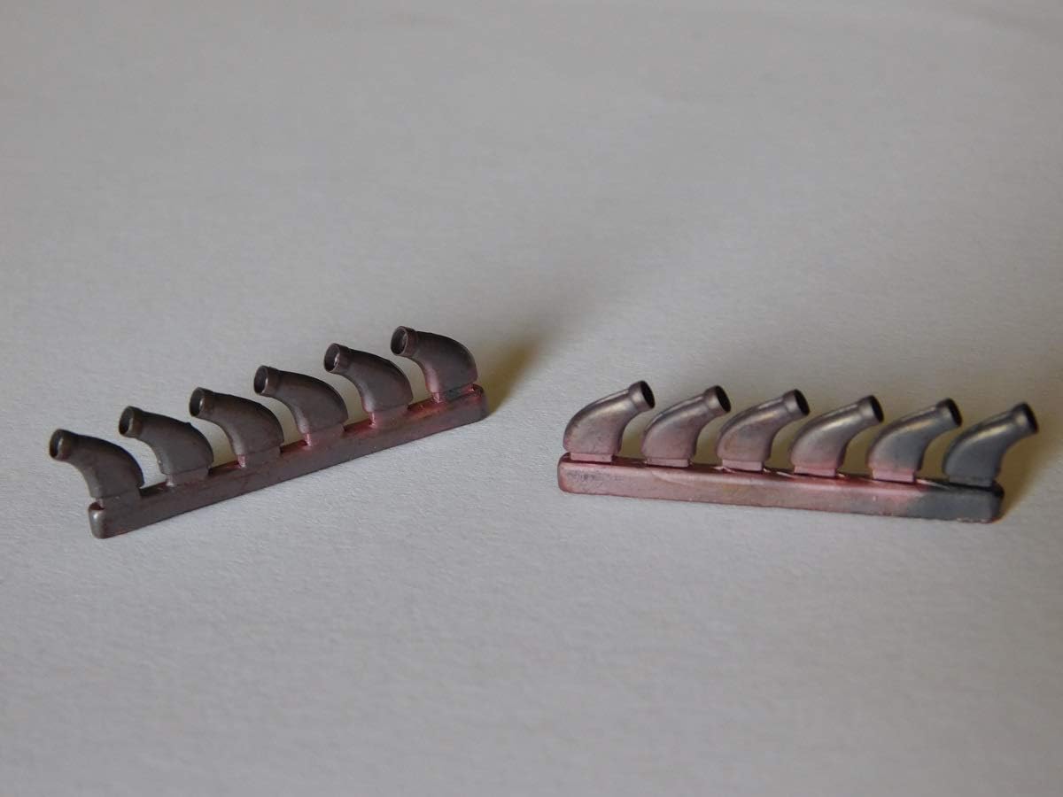 R.X Exhaust Pipes for P-51 B,C,D Without Fairing Airplane Tamiya 1/32 REXx 32041 Branch Pipes