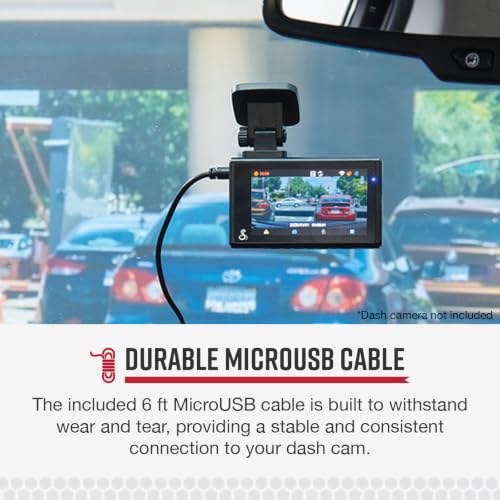 Image of Cobra SC Smart Dash Cam Series 12 Volt Power Adapter | With MicroUSB Cable With 6 Foot Cord (CA-CLAMICRO-01)