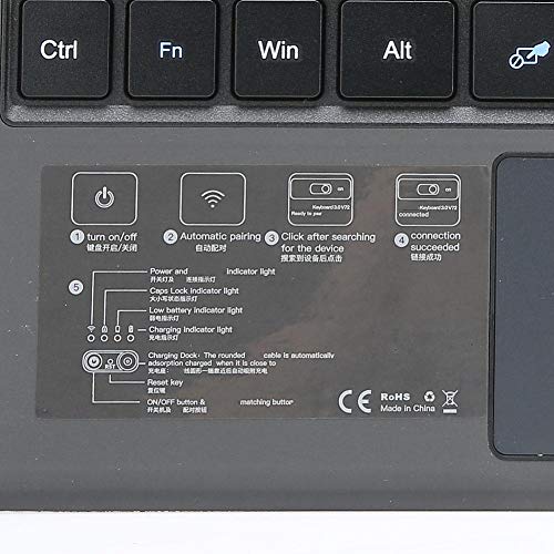 Tastiera Bluetooth, Tastiera Wireless Multifunzione trackpad, per Tablet PC Microsoft Surface pro3 / 4/5