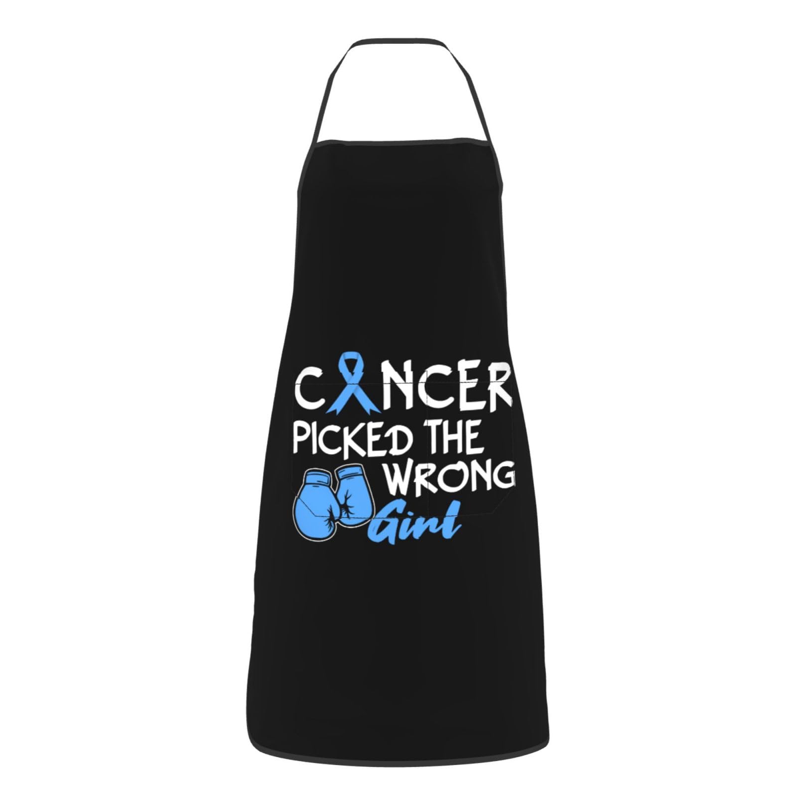 nopicsn Cancer Picked The Wrong Girl Diabetes Apron for cooking with Pockets Women Men Kitchen Chef Funny Aprons