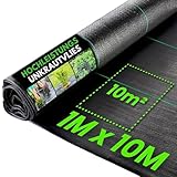 Green Thumbz Unkrautvlies Extra Stark - 1x10 m Unkrautvlies 100g/m2 - Optimales Gartenvlies, Hochbeet Folie, Unkrautfolie, Sandkastenvlies & Bodenschutzvlies zur Unkrautbekämpfung - Wasserdurchlässig
