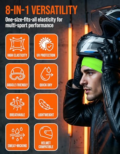 Image of Sweat Wicking Skull Caps Cooling Helmet Liner Hat Running Beanie Cycling Skullcap Sleeping Cap for Men Women