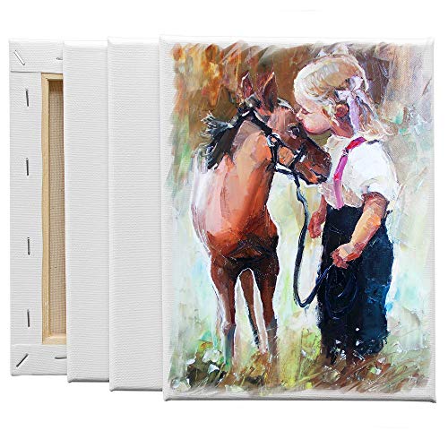 Image of FIXSMITH Stretched Canvas- 6x8 Inch, Bulk Pack of 12, White Blank Canvases for Painting, Primed,100% Cotton,5 /8 Inch Profile of Super Value Pack for Acrylics,Oils & Other Painting Media.